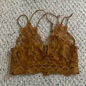 Mustard free people bralette